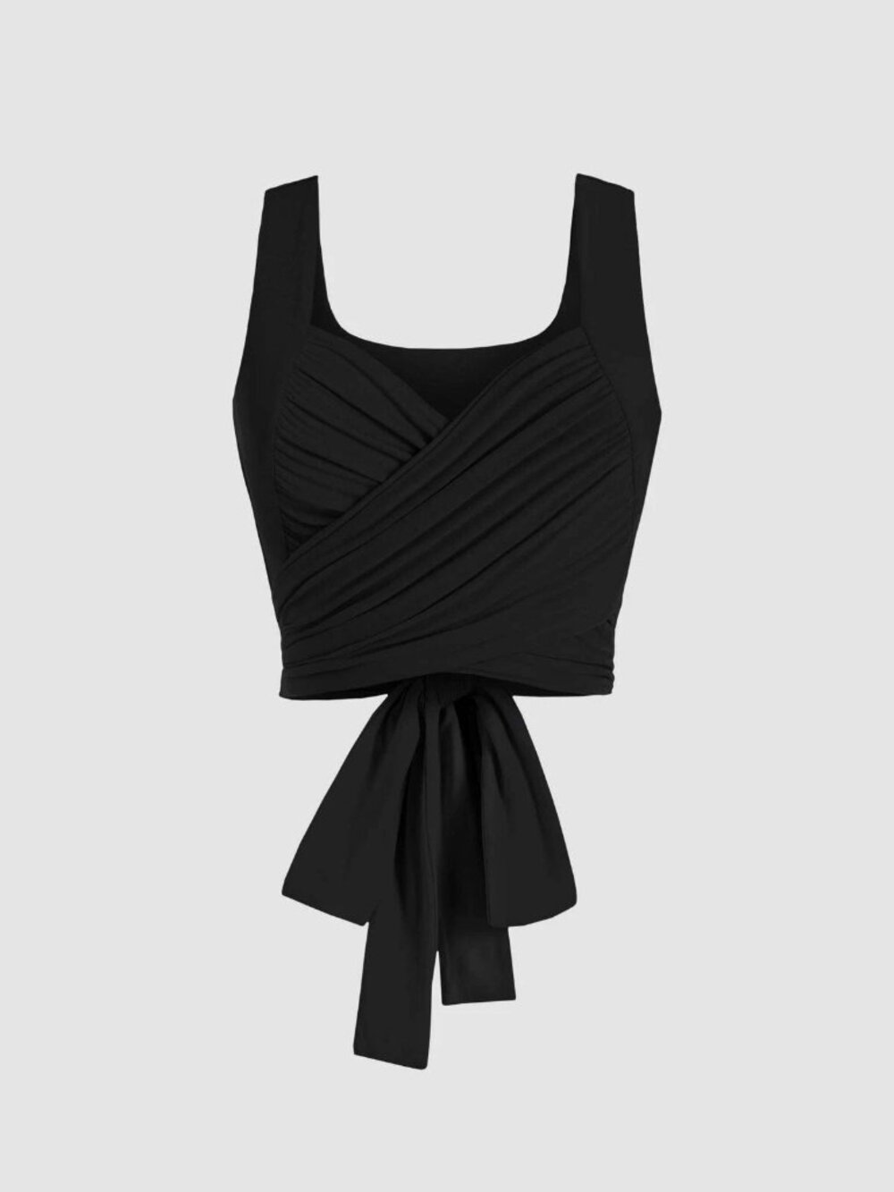 Cider Black Wrap Crop Top